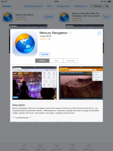 Mercury navigateur pour seo ipad iphone
